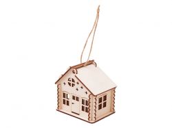 Подвеска с подсветкой домик (с мерцающей свечкой)