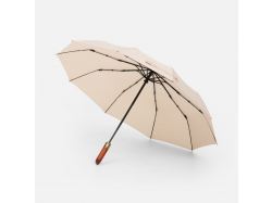 Зонт складной Cloudburst в подарочной упаковке, бежевый