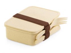 Набор с термокружкой, блокнотом, ручкой и ланчбоксом "Refreshment", зеленое яблоко