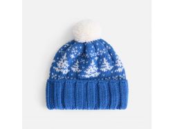 Шапка Holidale, синяя с молочным Шапка Holidale, синяя с молочным