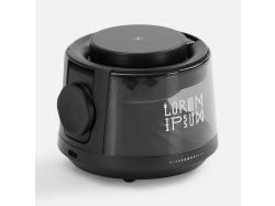 Bluetooth-колонка с подсветкой и беспроводной зарядкой Quantium, черная