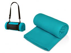 Плед «Нежность» с плечавым ремнем, светло-голубой Плед «Нежность» с плечавым ремнем, светло-голубой