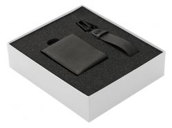 Подарочный набор Long River: кошелек, ремешок для ключей (без лого Long River), белая коробка