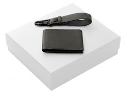 Подарочный набор Long River: кошелек, ремешок для ключей (без лого Long River), белая коробка