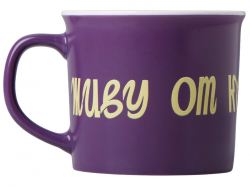 Матовая кружка Nancy 360 мл цветная снаружи, белая внутри, фиолетовый с УФ-печатью DTF Матовая кружка Nancy 360 мл цветная снаружи, белая внутри, фиолетовый с УФ-печатью DTF