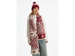 Шарф Wintertude L, красный с белым