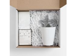 Набор «Планы на счастье», белый с серебристым