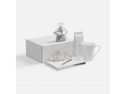 Набор «Планы на счастье», белый с серебристым