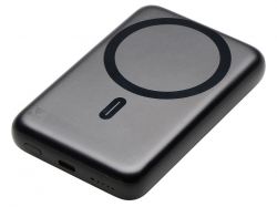 Магнитный внешний беспроводной аккумулятор «Polarix», QC/PD, 10000 мАч, черный