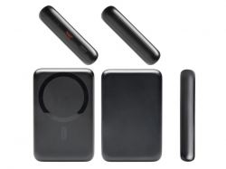 Магнитный внешний беспроводной аккумулятор «Polarix», QC/PD, 10000 мАч, черный