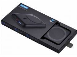 Магнитный внешний беспроводной аккумулятор «Polarix», QC/PD, 10000 мАч, черный