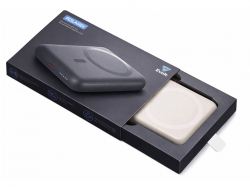 Магнитный внешний беспроводной аккумулятор «Polarix», QC/PD, 10000 мАч, слоновая кость