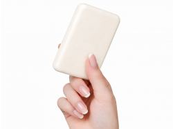 Магнитный внешний беспроводной аккумулятор «Polarix», QC/PD, 10000 мАч, слоновая кость