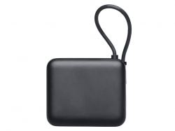 Внешний аккумулятор со встроенным кабелем «Liri», QC/PD, 10000 мАч, черный