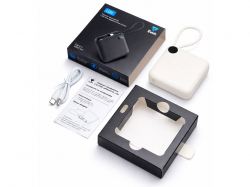 Внешний аккумулятор со встроенным кабелем «Liri», QC/PD, 10000 мАч, теплый белый