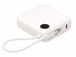 Внешний аккумулятор со встроенным кабелем «Liri», QC/PD, 10000 мАч, теплый белый