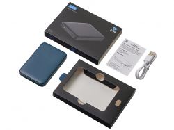 Внешний аккумулятор «Simp», 5000 мАч, темно-синий