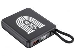 Внешний акуумулятор с подсветкой лого 