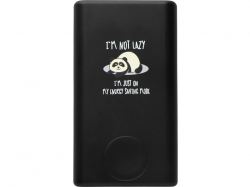 Внешний беспроводной аккумулятор 2-в-1 с функцией зарядки Apple Watch, QC/PD «AtomIQ», 10000 мАч, черный с тампопечатью