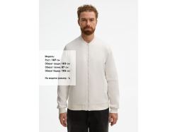 Бомбер унисекс Estado, молочно-белый