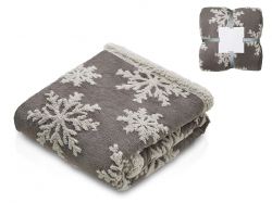 Плед Snowflake новогодний с капюшоном