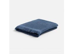 Плед вафельный Elenglect, темно-синий