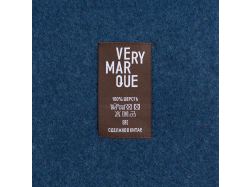 Плед Fleco, синий с коричневым