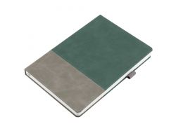 Ежедневник Horizon, недатированный, серый с зеленым
