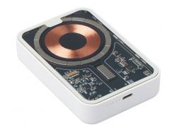 Беспроводной магнитный внешний аккумулятор с QC\PD «MagnifIQ», 10000 мАч, 15 Вт, белый