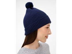 Шапка Catch Match с помпоном, темно-синяя