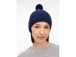 Шапка Catch Match с помпоном, темно-синяя