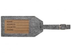 Багажная бирка из RPET-фетра «Tie»