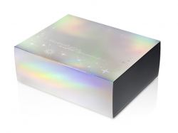 Подарочная коробка с голографическим шубером «Aurora», XL, вн. размер 300х235х105 мм.
