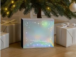 Подарочная коробка с голографическим шубером «Aurora», L, вн. размер 260х260х100 мм.