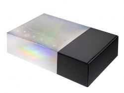 Подарочная коробка с голографическим шубером «Aurora», L, вн. размер 260х260х100 мм.