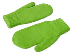 Подарочный набор с варежками, шарфом и термосом, зеленое яблоко