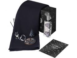 Подарочный набор с пледом, свечой и диффузором, черный