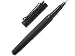 Металлическая ручка роллер "Black Lama" soft-touch, черная