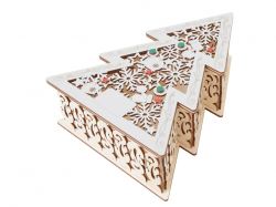 Шкатулка из фанеры в виде елки 