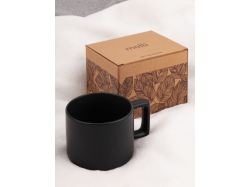 Чашка Jumbo в коробке матовая, черная