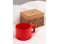 Чашка Jumbo в коробке матовая, красная