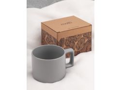 Чашка Jumbo в коробке матовая, светло-серая