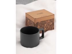 Чашка Jumbo в коробке матовая, темно-серая