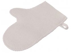 Банный набор из шапки и рукавицы "Renew", белый