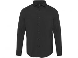 Carnelian мужская рубашка из поплина - сплошной черный