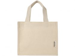 Мини эко-сумка Odessa с клинчиком, изготовленная из переработанного хлопка, сертифицированного согласно GRS, плотностью 220 г/м², объемом 9 л - Натуральный