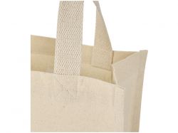 Мини эко-сумка Odessa с клинчиком, изготовленная из переработанного хлопка, сертифицированного согласно GRS, плотностью 220 г/м², объемом 9 л - Натуральный