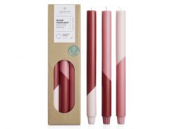 Originalhome Eden диагональные свечи - набор из 3 штук - Красный