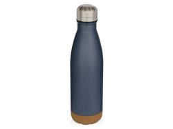 Бутылка для воды Cove из нержавеющей стали с двойными стенками и вакуумной изоляцией, объемом 500 мл, с пробковыми деталями - Hale Blue