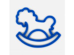 Подвеска «Лошадка-качалка», 3D-печать, синяя